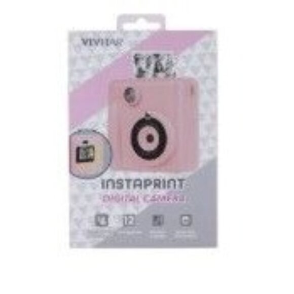 Vivitar InstaPrint Digital Camera, 12MP Instantly Prints 2X3 Pictures -Pink - Picture 1 of 9